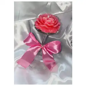 Peonia en cristal miniatura 2