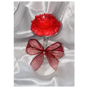 Peonia en cristal miniatura 4